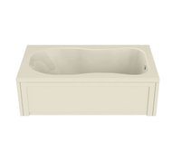 Lopez 7236 Acrylic Alcove End Drain Bathtub in White