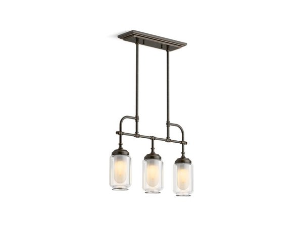KOHLER Artifacts 3-Light Oil-Rubbed Bronze Chandelier