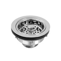 3-in-1 – 3-1/2″ Kitchen Sink Strainer with Stopper Lid and Lift-Out Basket  - Mountain Plumbing Products