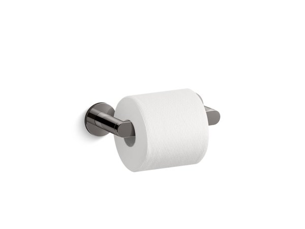 Loure Vertical Single Post Toilet Paper Holder in Polished Chrome