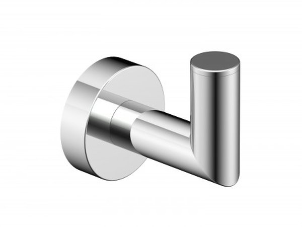 Mason Double Robe Hook in Brushed Chrome