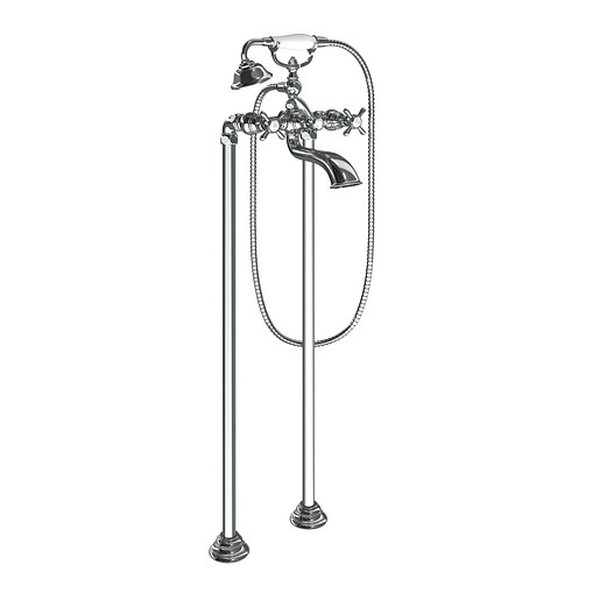 Moen Weymouth Two Handle Tub Filler Includes Hand Shower - Chrome