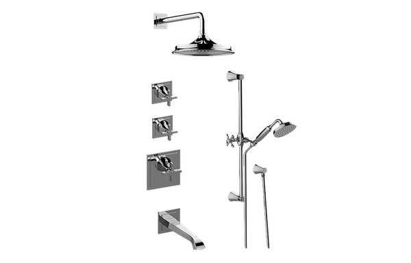 Graff M-Series Thermostatic Shower System - Shower with Handshower - Rough  & Trim