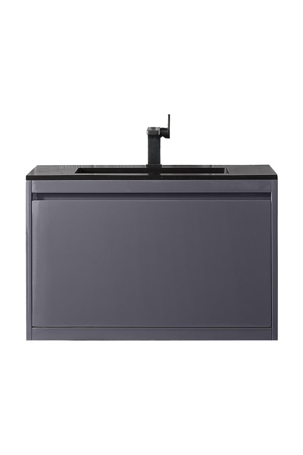 James Martin Milan 31.5 Single Vanity Cabinet With Charcoal Black