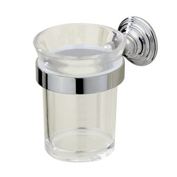 Glass Tumbler with Holder | 8500 Series Polished Stainless Steel