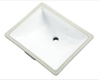 Perfect Under-mount Sink, Centric Rectangle with overflow, Glazed