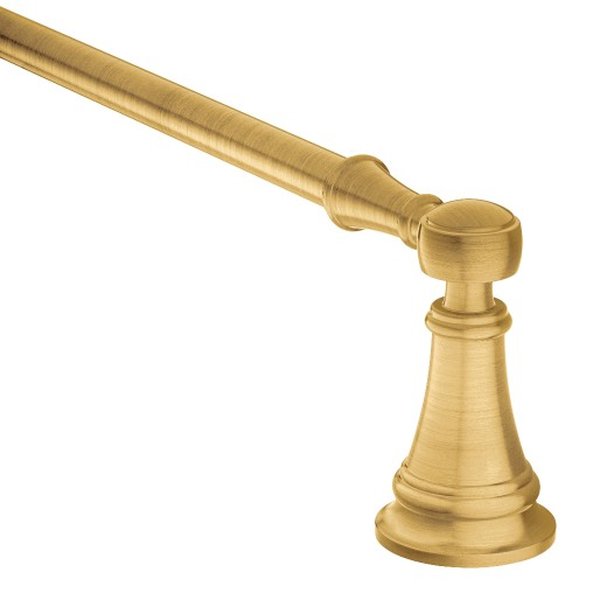 Moen Voss Brushed Gold Double-Hook Wall Mount Towel Hook in the