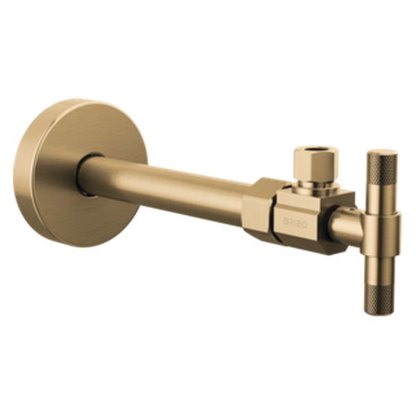 Brizo Litze Angled Supply Stop Valve With Lever Handle - Luxe Gold