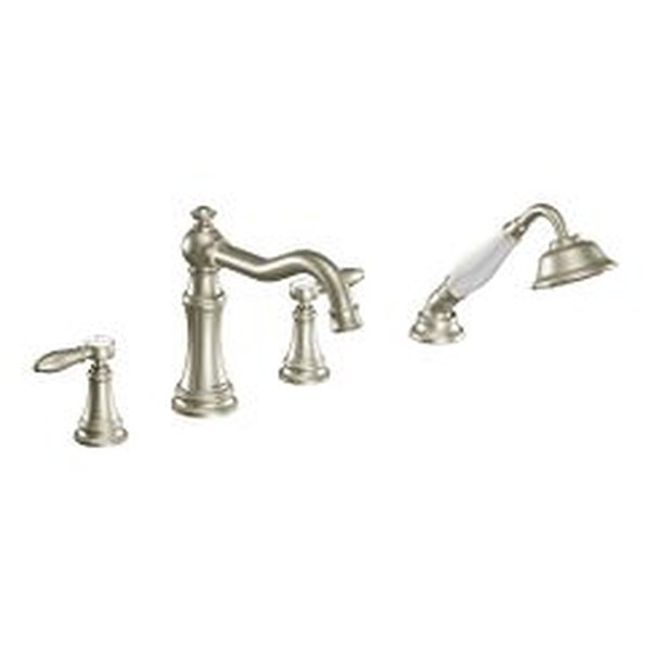 Moen Brantford Two Handle Roman Tub Faucet - Brushed Nickel